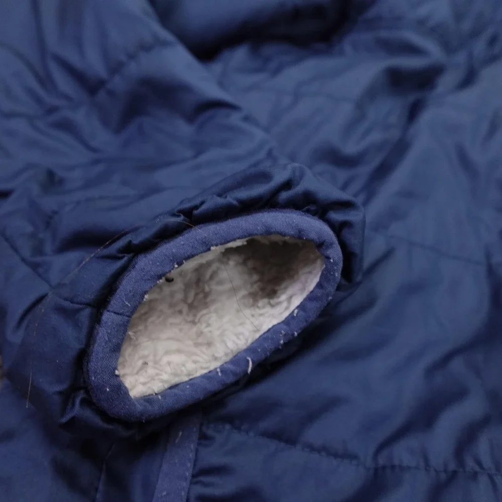 Patagonia Puffer Jacket Girls XL 14 Blue Reversible Dream Song Hoody 68180